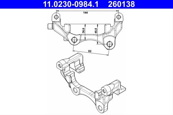 260138 Set Bucsi Ghidaj Etrier Ate Renault 11.0230-0984.1