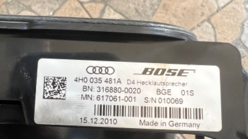 4H0035481A Subwoofer Bose Stanga Audi A8