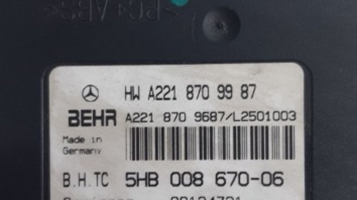 A2218709987 Modul Climatronic Mercedes S