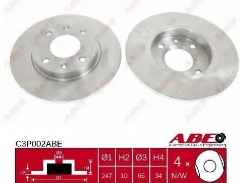 Abe set 2 discuri frana fata pt citroen,peugeot