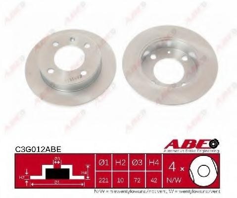 Abe set 2 discuri frana fata pt ford fiesta 1 si 2