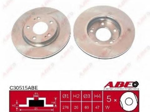 Abe set 2 discuri frana fata pt hyundai galloper 1, santa fe 1,trajet