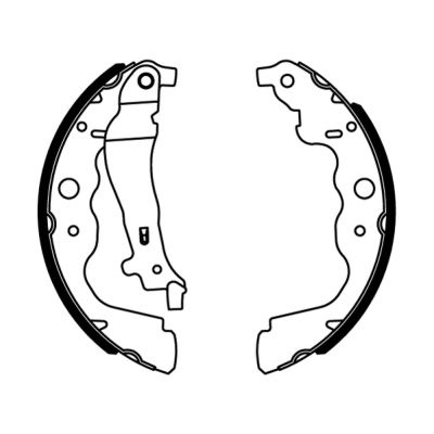 ABE Set saboti frana C0R031ABE montare puntea spate pentru DACIA LOGAN MCV II 2013 2014 2015 2016 2017 2018 2019 2020 2021 2022 2023