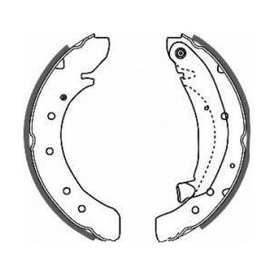 ABE Set saboti frana montare puntea spate C0P013ABE la masina PEUGEOT EXPERT caroserie (VF3A_, VF3U_, VF3X_) 2007 2008 2009 2010 2011 2012