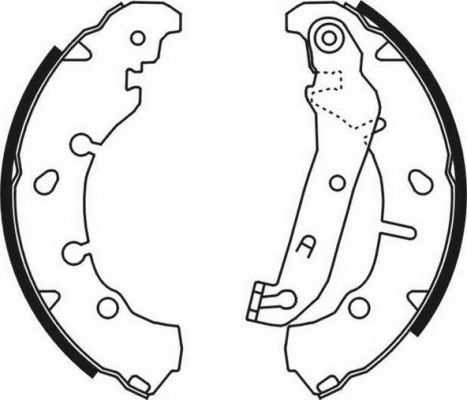 ABE Set saboti frana montare puntea spate C0G046ABE la masina FORD FUSION (JU_) 2002 2003 2004 2005 2006 2007 2008 2009 2010 2011 2012
