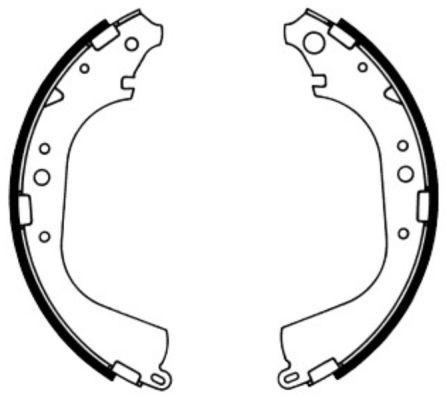 ABE Set saboti frana montare puntea spate C02039ABE la masina TOYOTA LAND CRUISER 90 (_J9_) 1995 1996 1997 1998 1999 2000 2001 2002