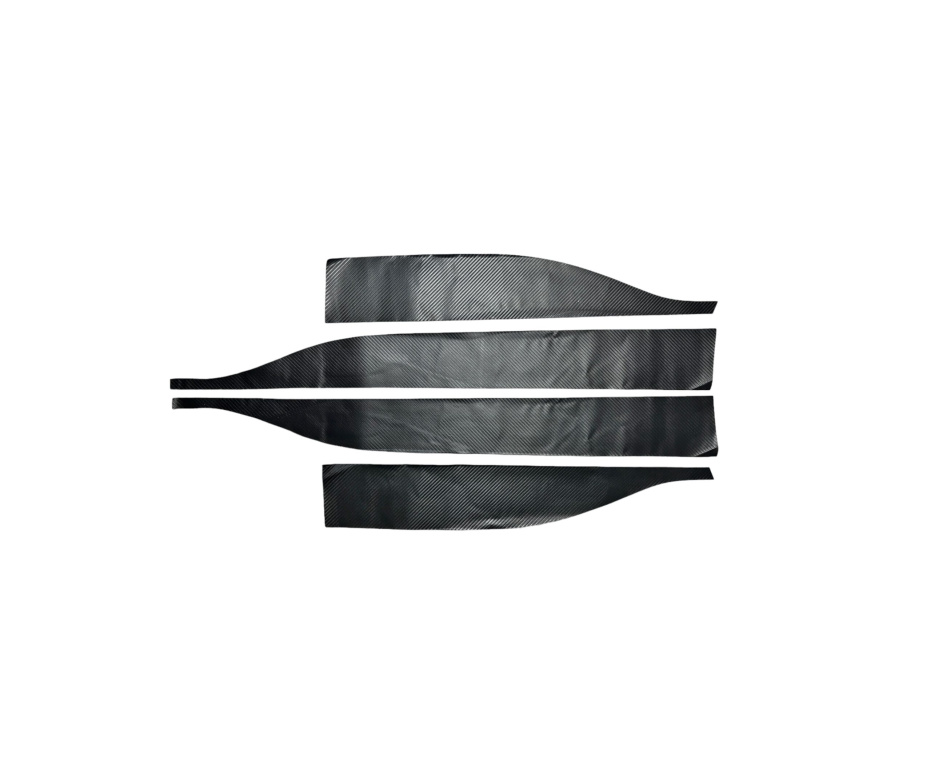 Abtibild bandou lateral compatibil Logan 3 carbon Negru 3D (4 bucati) Cod:QITL3-02