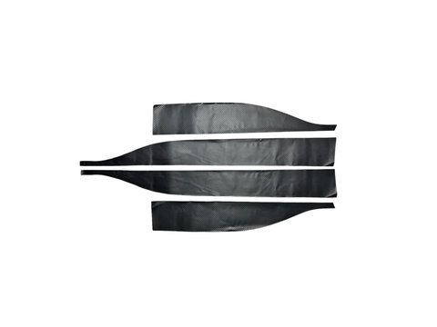 Abtibild bandou lateral compatibil Logan 3 carbon negru 3D (4 bucati) Cod:QITL3-02