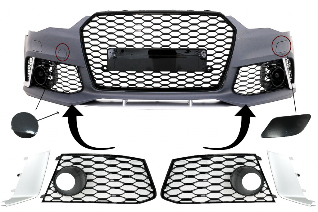Accesorii Bara Fata compatibil cu Audi A6 C7 4G Facelift (2011-2018) RS6 Design AUDI A6 Sedan (4G, C7) (2011-2014) ,A6 Sedan Facelift (4G, C7) (2015-2018),A6 Avant (4G, C7) (2011-2015) ,A6 Avant Facelift (4G, C7) (2015-2018)