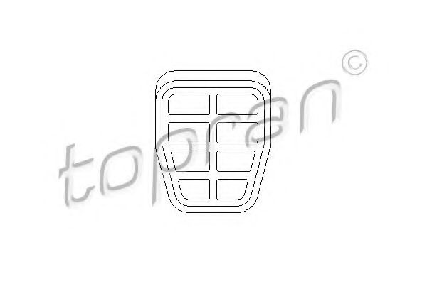 Acoperire pedala, pedala frana AUDI 80 (81, 85, B2) (1978 - 1986) TOPRAN 103 409