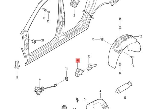 Actuator deschidere usita rezervor Volkswagen Touran (1T) Monovolum 2006 1.9 TDI OEM 1T0810773