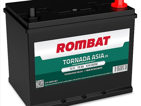 Acumulator rombat tornada asia 75 ah 610ah