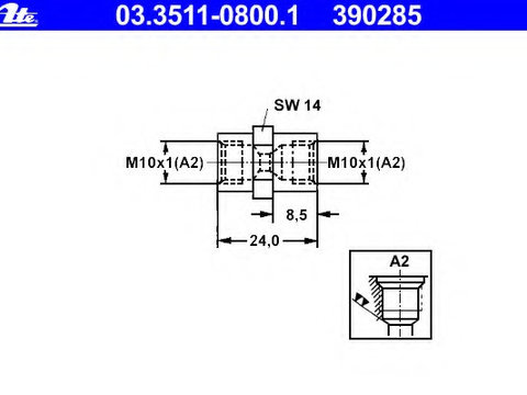 Adaptor conducta frana 03 3511-0800 1 ATE
