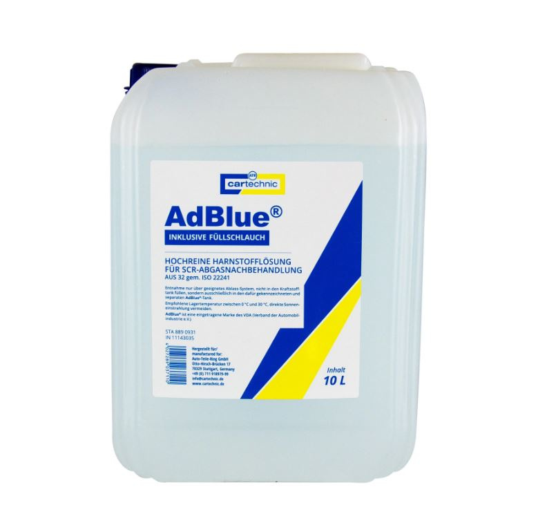 Aditiv AdBlue cu palnie umplere, pentru motor diesel euro 6, CARTECHNIC 10L