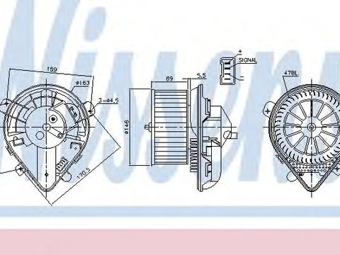 Aeroterma (ventilator) habitaclu FIAT SCUDO caroserie (220L) (1996 - 2006) NISSENS 87179