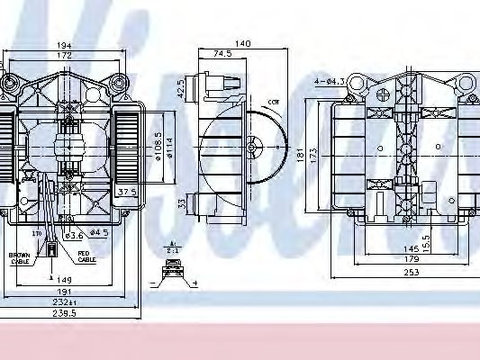 Aeroterma (ventilator) habitaclu MERCEDES S-CLASS (W221) (2005 - 2013) NISSENS 87110