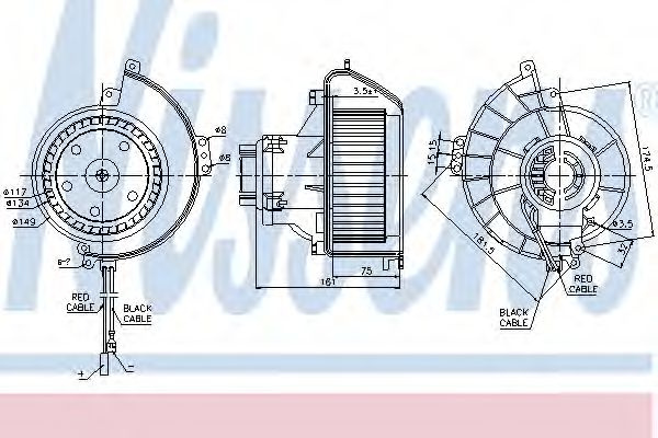 Aeroterma (ventilator) habitaclu OPEL ASTRA H combi (L35) (2004 - 2016) NISSENS 87081