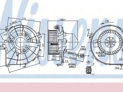 Aeroterma (ventilator) habitaclu OPEL COMBO Tour (2001 - 2016) NISSENS 87080