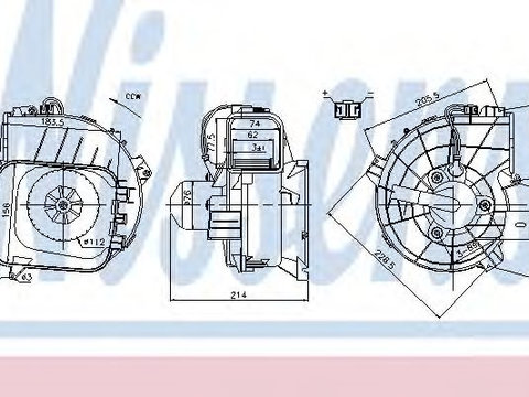 Aeroterma (ventilator) habitaclu OPEL COMBO Tour (2001 - 2016) NISSENS 87084