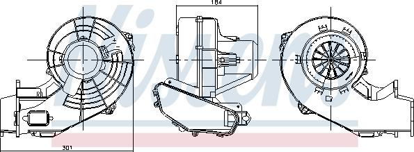 Aeroterma ventilator habitaclu OPEL MERIVA A (X03), Dubita, 05.2003 - 05.2010 Nissens 87247