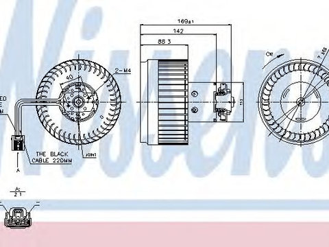 Aeroterma (ventilator) habitaclu VOLVO S80 I (TS, XY) (1998 - 2006) NISSENS 87036