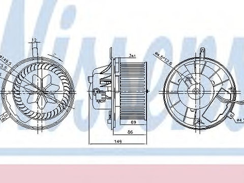 Aeroterma (ventilator) habitaclu VW PASSAT CC (357) (2008 - 2012) NISSENS 87032
