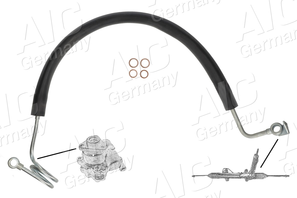 AIC Furtun hidraulic, sistem de directie montare de la pompa hidraulica la caseta de directie 54997 la masina AUDI A4 B7 Avant (8ED) 2004 2005 2006 2007 2008