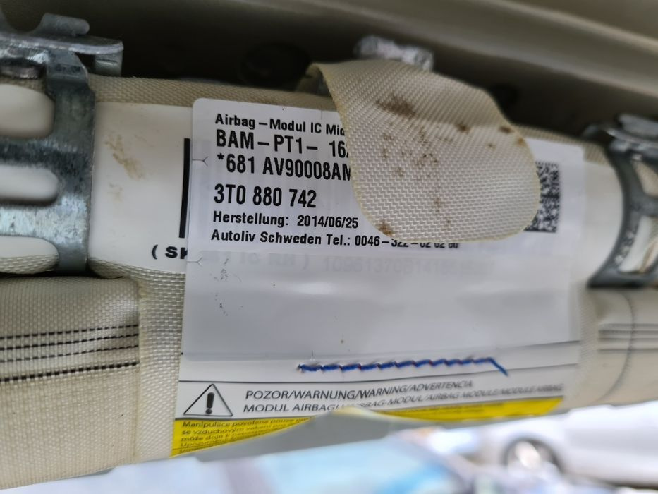 Airbag lateral cortina Skoda Superb 2 08