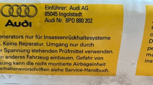 Airbag pasager Audi A3 8P cod: 8p0 880 2