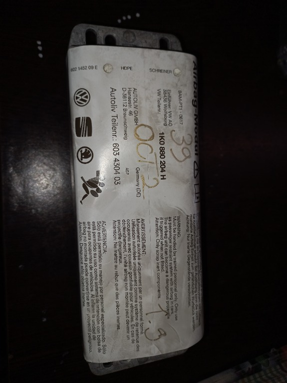 Airbag pasager Skoda Octavia 2 2006-2012