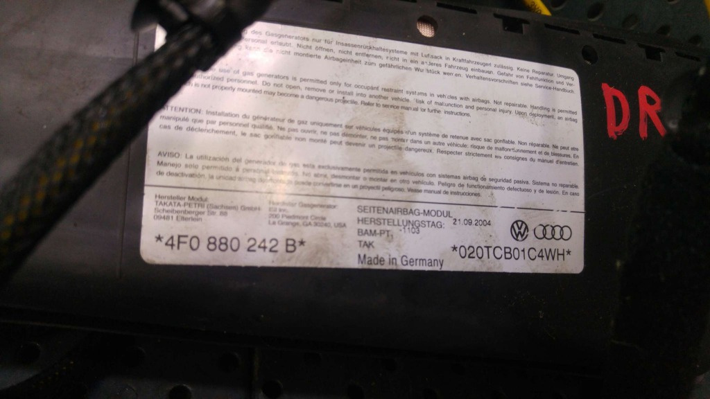 Airbag scaun dreapta fata audi a6 c6 4f 