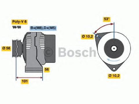 Alternator 0 986 039 860 BOSCH pentru Mercedes-benz Slk