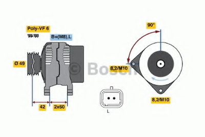 Alternator 0 986 045 241 BOSCH pentru Opel Vivaro 