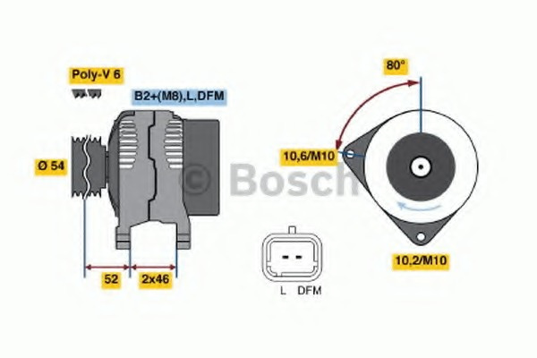 Alternator 0 986 047 360 BOSCH pentru CitroEn Xsar