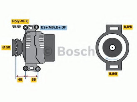 Alternator 0 986 047 660 BOSCH