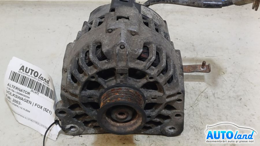 Alternator 03d903025h 1.2b 70a Volkswagen FOX 5Z1 
