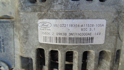 Alternator 105A Ford Focus 2, 1.6 benzina, 3N11103