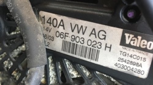 Alternator 140A pentru Audi A4 B6 1.9TDI