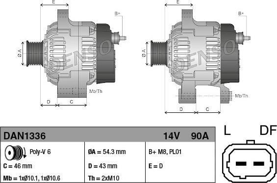 Alternator 14V 90A CITROEN BERLINGO BERLINGO MULTI