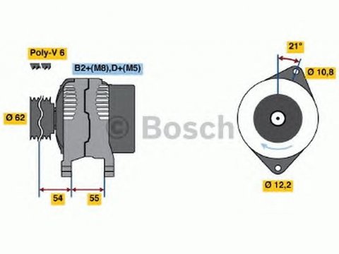 Alternator ALFA ROMEO SPIDER 916 916S BOSCH 0986042780