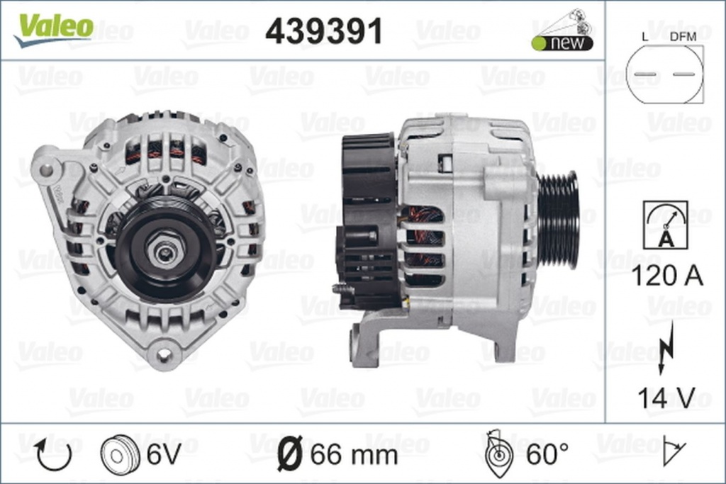 Alternator AUDI A4 Avant 8D5 B5 VALEO 439391