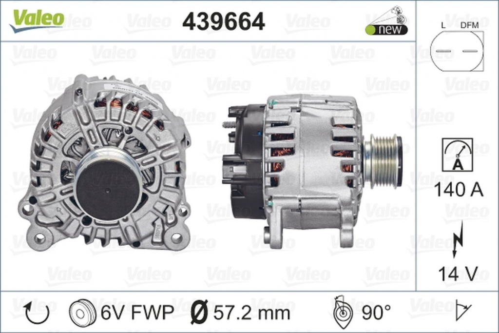 Alternator AUDI A4 Avant 8ED B7 VALEO 439664