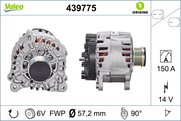 ALTERNATOR ~ AUDI Q5 (8RB) 3.0 TDI quattro 211cp 240cp 2008 2009 2010 2011 2012 2013 2014 2015 2016 2017 ~ VAL439775 ~ VALEO