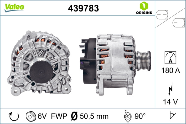 ALTERNATOR ~ AUDI TT (8J3) 2.0 TDI quattro 170cp 2008 2009 2010 2011 2012 2013 2014 ~ VAL439783 ~ VALEO