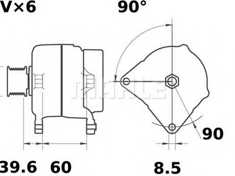 Alternator AUDI TT Roadster 8N9 MAHLE ORIGINAL MG556