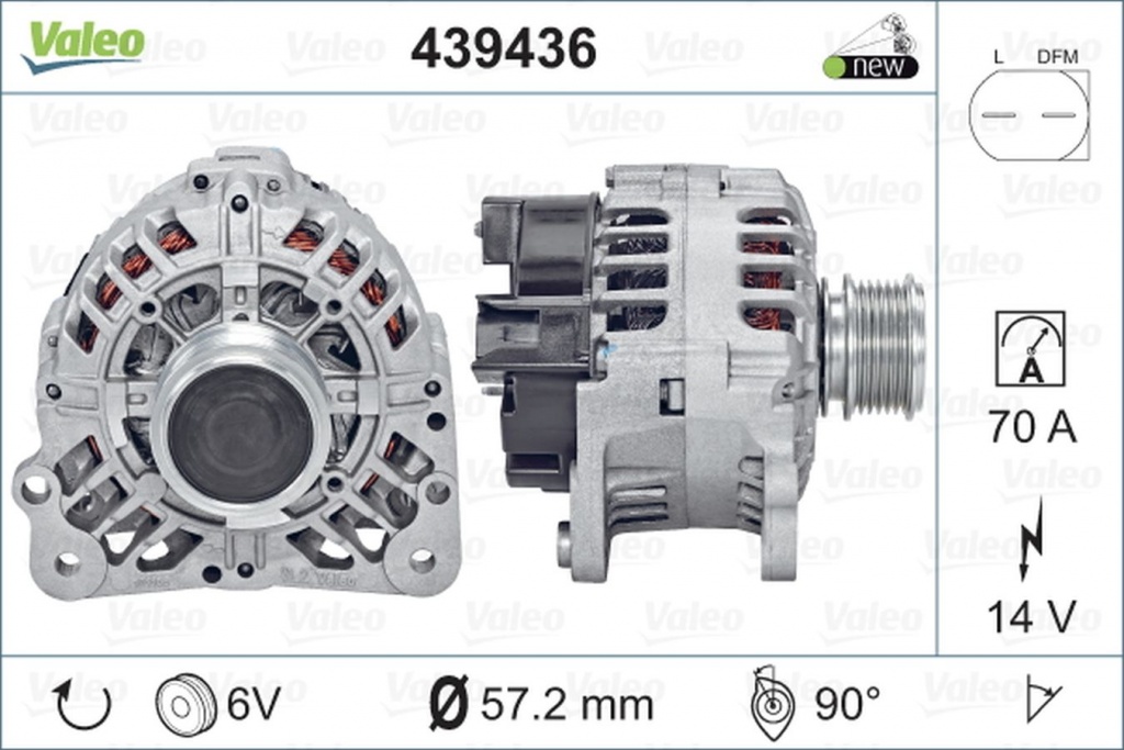 Alternator AUDI TT Roadster 8N9 VALEO 439436