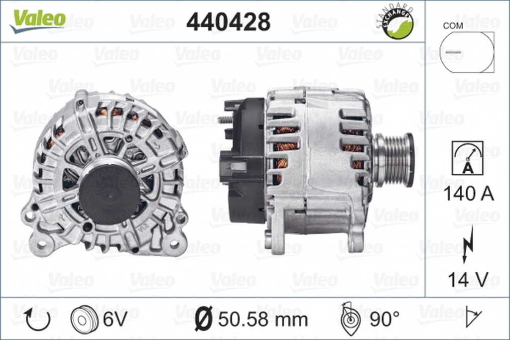 Alternator AUDI TT Roadster FV9 VALEO 440428