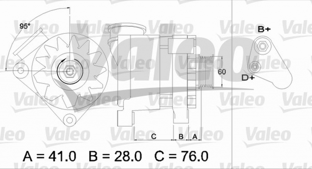 Alternator BMW 3 Compact E36 VALEO 436332