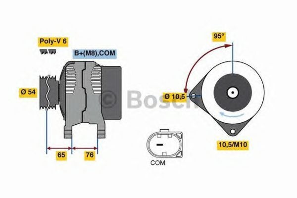 Alternator BMW 3 Touring E91 BOSCH 0986080580