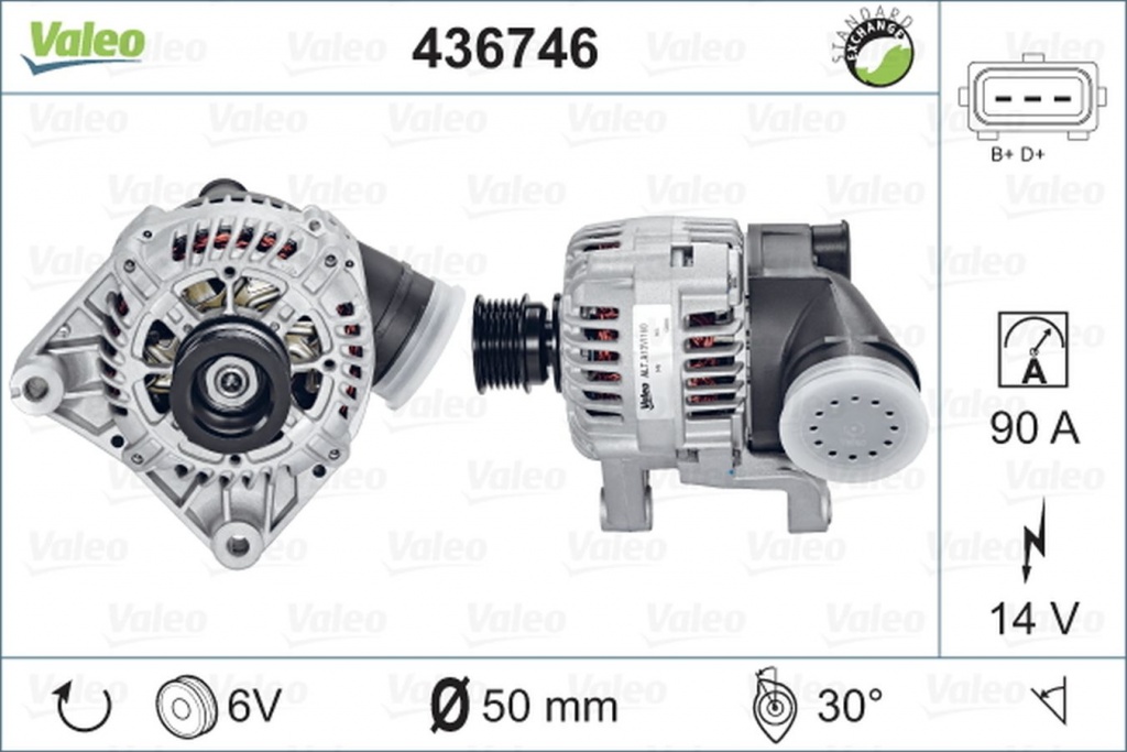 Alternator BMW 5 E60 VALEO 436746